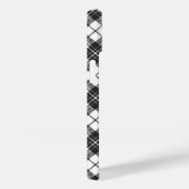 Tartan pattern Christmas Schwarz-weiß Monogram Case-Mate iPhone Hülle (Rückseite / Rechts)