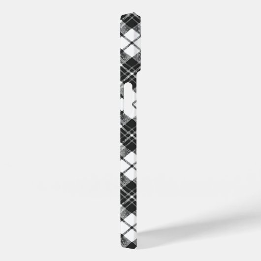 Tartan pattern Christmas Schwarz-weiß Monogram Case-Mate iPhone Hülle (Rückseite / Rechts)