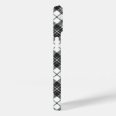 Tartan pattern Christmas Schwarz-weiß Monogram Case-Mate iPhone Hülle (Rückseite / Rechts)