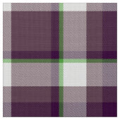 Tartan Pattern Eggplant und Green ID210 Stoff (Nahaufnahme)