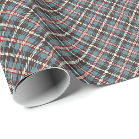 Tartan Pattern Extravagant Geschenkpapier (Rolleneckpunkt)