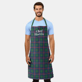 Tartan pattern kitchen apron for men and women schürze (Getragen)