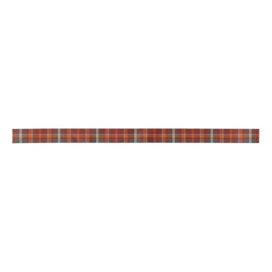 Tartan Pattern Paprika und Slate ID210 Satinband (Vorderseite)