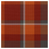 Tartan Pattern Paprika und Slate ID210 Stoff (Nahaufnahme)