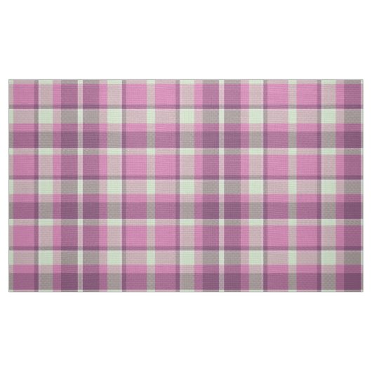 Tartan Pattern Plum und Soft Green ID210 Stoff (Fat Quarter (45,7 x 55,9 cm))