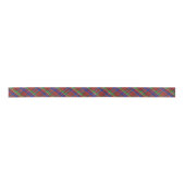 Tartan Pattern Red Green Blue Plaid Clan Macdonald Satinband (Vorderseite)