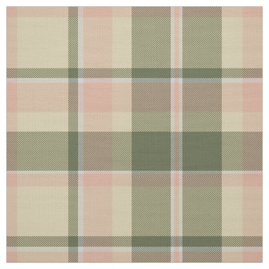 Tartan Pattern Soft Sage and Rose Pink ID210 Stoff (Muster)