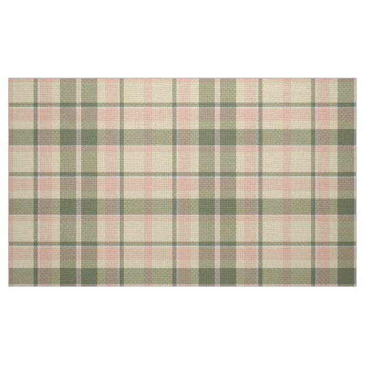 Tartan Pattern Soft Sage and Rose Pink ID210 Stoff (Fat Quarter (45,7 x 55,9 cm))