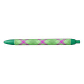 Tartan Pen grün und rosa Kugelschreiber (Vorderseite)