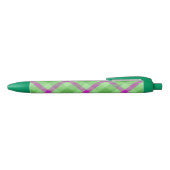 Tartan Pen grün und rosa Kugelschreiber (Oberseite)
