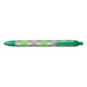 Tartan Pen grün und rosa Kugelschreiber (Rückseite)