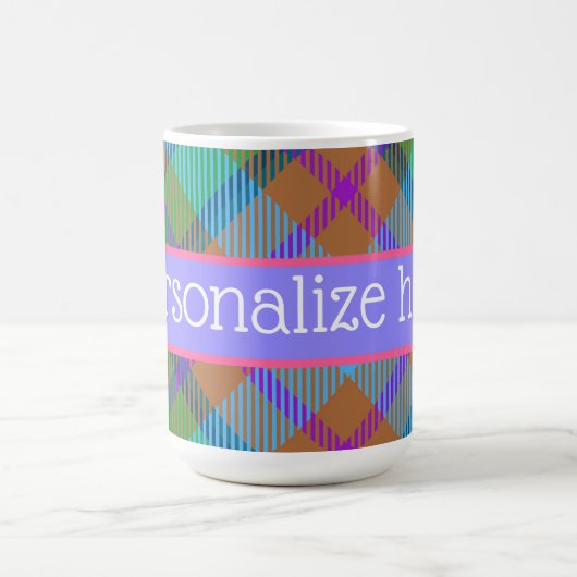 Tartan personalisiert kaffeetasse (Mittel)