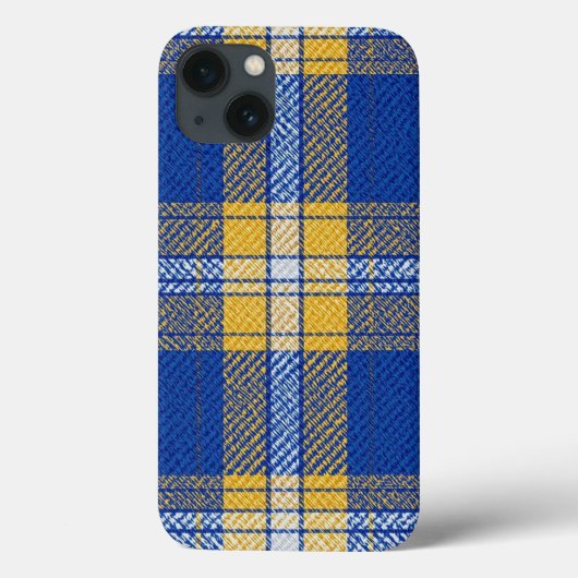 Tartan Plaid Blue and Yellow iPhone / iPad case (Rückseite)