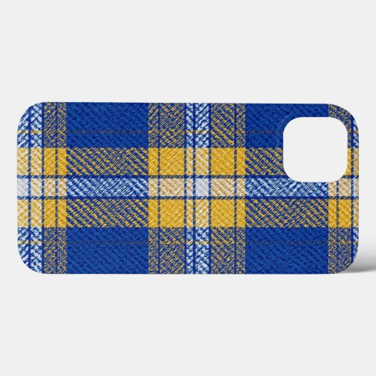 Tartan Plaid Blue and Yellow iPhone / iPad case (Rückseite (Horizontal))