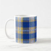 Tartan Plaid Blue and Yellow  Kaffeetasse (Links)