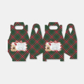 Tartan Plaid Christmas Bear Baby Shower Favor Box Geschenkschachtel (Ungefaltet)