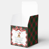 Tartan Plaid Christmas Bear Baby Shower Favor Box Geschenkschachtel (Geöffnet)
