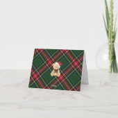 Tartan Plaid Christmas Bear Birthday Thank You  Dankeskarte (Rückseite)