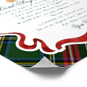 Tartan Plaid Christmas Bear Dont Say Baby Game Poster (Ecke)