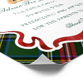 Tartan Plaid Christmas Bear Shower Advice for Baby Poster (Ecke)