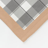 Tartan plaid christmas elf grey white name fleecedecke (Ecke)
