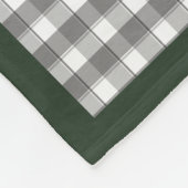 Tartan plaid christmas elf reideer grey white name fleecedecke (Ecke)