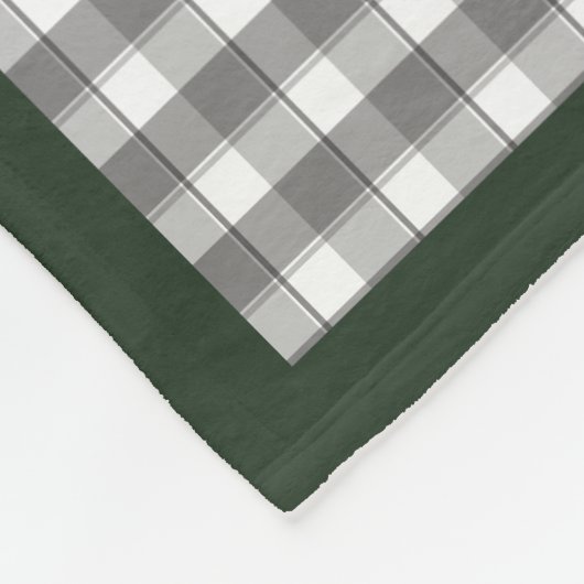 Tartan plaid christmas elf reideer grey white name fleecedecke (Ecke)