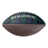Tartan Plaid Classic Rustic Grün Custom Football (Gedreht 270)