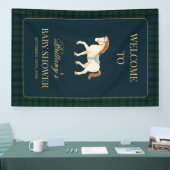 Tartan Plaid Horse Baby Shower Welcome Banner (Messe)
