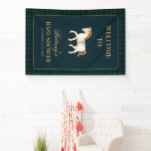 Tartan Plaid Horse Baby Shower Welcome Banner (InSitu)