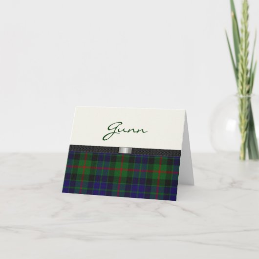 Tartan Plaid Note card Karte (Vorderseite)