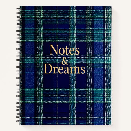 Tartan plaid notebook notizblock (Vorderseite)