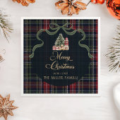 Tartan Plaid Preppy Christmas Party Napkins Serviette