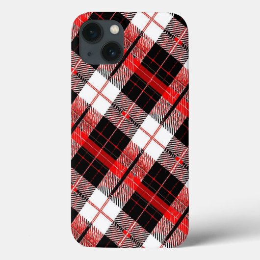 Tartan Plaid Red and Black iPhone / iPad case (Rückseite)
