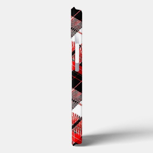 Tartan Plaid Red and Black iPhone / iPad case (Rückseite / Links)