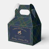 Tartan Plaid Rocking Horse Birthday Favor Box Geschenkschachtel (Vorderseite)