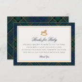 Tartan Plaid Rocking Horse Books for Baby Card Begleitkarte (Vorne/Hinten)