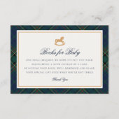 Tartan Plaid Rocking Horse Books for Baby Card Begleitkarte (Vorderseite)
