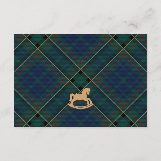 Tartan Plaid Rocking Horse Details Insert Card (Rückseite)