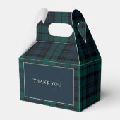 Tartan Plaid Teddy Bear Baby Shower Favor Boxes Geschenkschachtel (Rückseite)