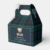 Tartan Plaid Teddy Bear Baby Shower Favor Boxes Geschenkschachtel (Vorderseite)