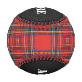 Tartan-Plaidermuster rotes Royal-Gewebe Baseball (Vorderseite)