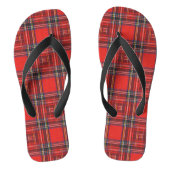 Tartan-Plaidmuster rotes königliches Gewebe Badesandalen (Fußbett)