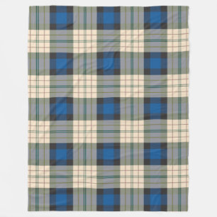 Tartan-Plaidmuster - traditionelle blaue Beige Fleecedecke