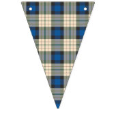Tartan-Plaidmuster - traditionelle blaue Beige Wimpelkette (Dritte Fahne)