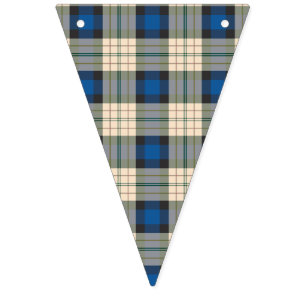 Tartan-Plaidmuster - traditionelle blaue Beige Wimpelkette