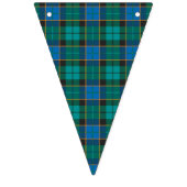 Tartan-Plaidmuster - traditionelles blaues Grün Wimpelkette (Erste Fahne)