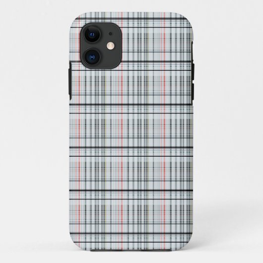 Tartan-Print, weiß geprüft, Case-Mate iPhone Hülle (Rückseite)