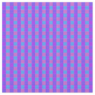 Tartan-Printwerbung in rosa Lila und blau geprüft, Stoff