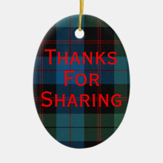 Tartan-Programm-Verzierung Keramikornament (Vorne)
